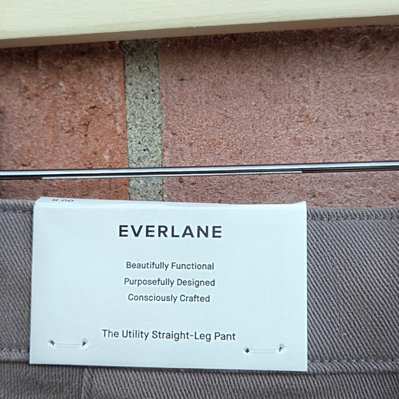 Everlane The Utility Straight-Leg Pant Taupe 26.5" Inseam Size 00 - Picture 8 of 8